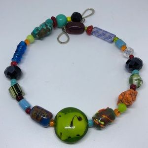 Handcrafted Bead and Button Necklace 💚